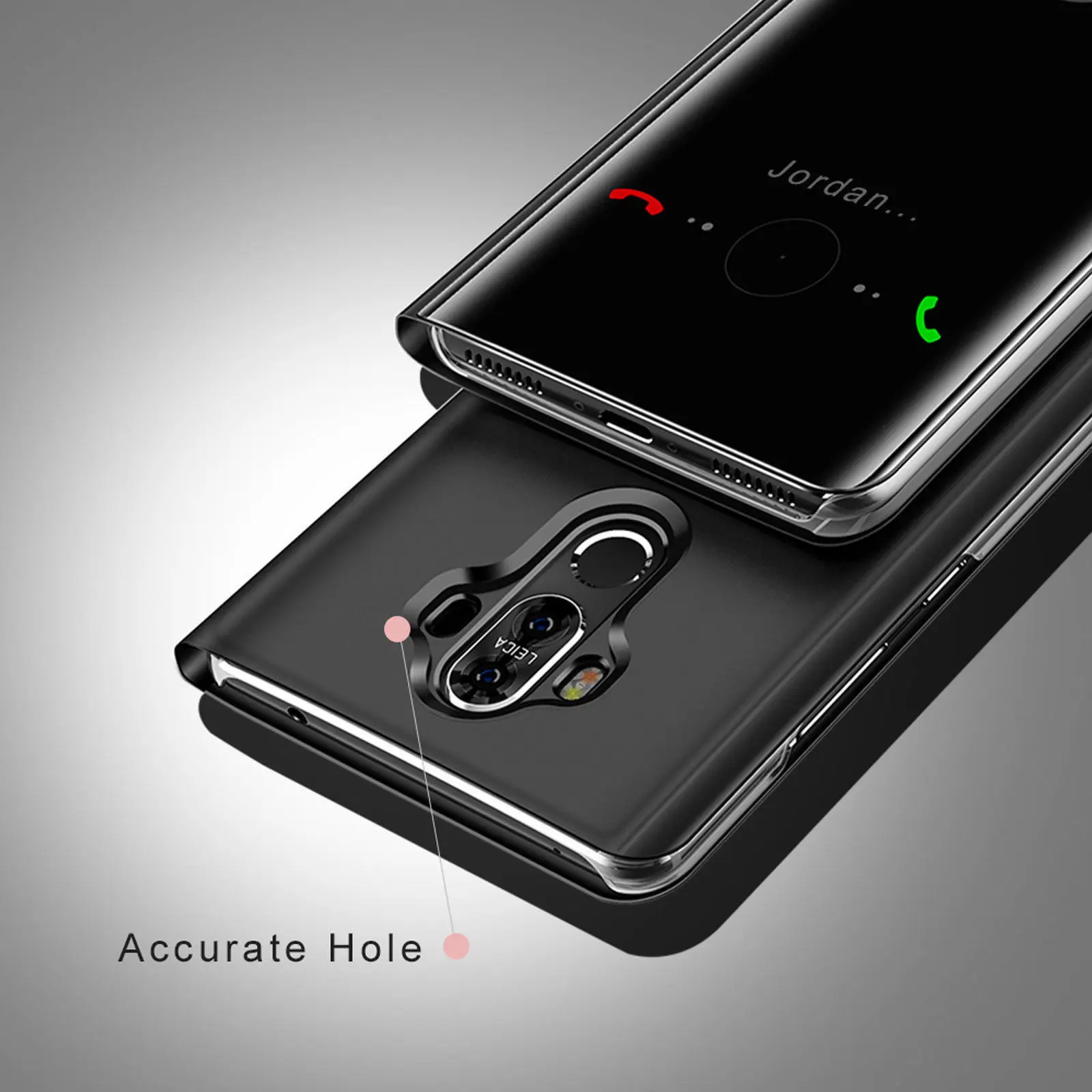 Роскошный зеркальный макияж Чехол для huawei mate 20 Pro Lite P20 полупрозрачный вид окна