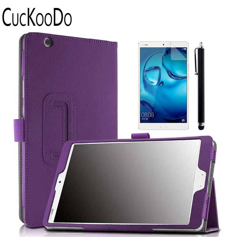 CucKooDo Чехол книжка из искусственной кожи с функцией подставки умной чехол для Huawei