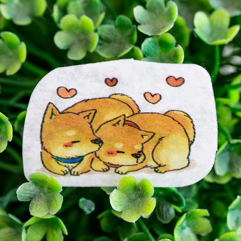 

45pcs/Bag Lovely Shiba Inu Dog Decorative Washi Sticker Computer Decor Kids Toy Sticker