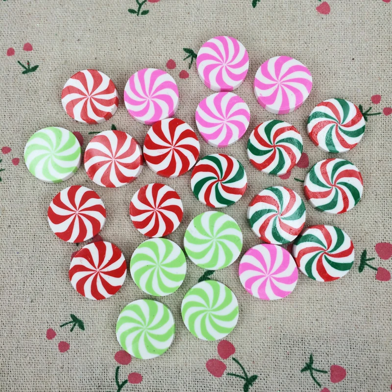 10 шт. разноцветная глина плоская спина кабошон Каваий для творчества украшение