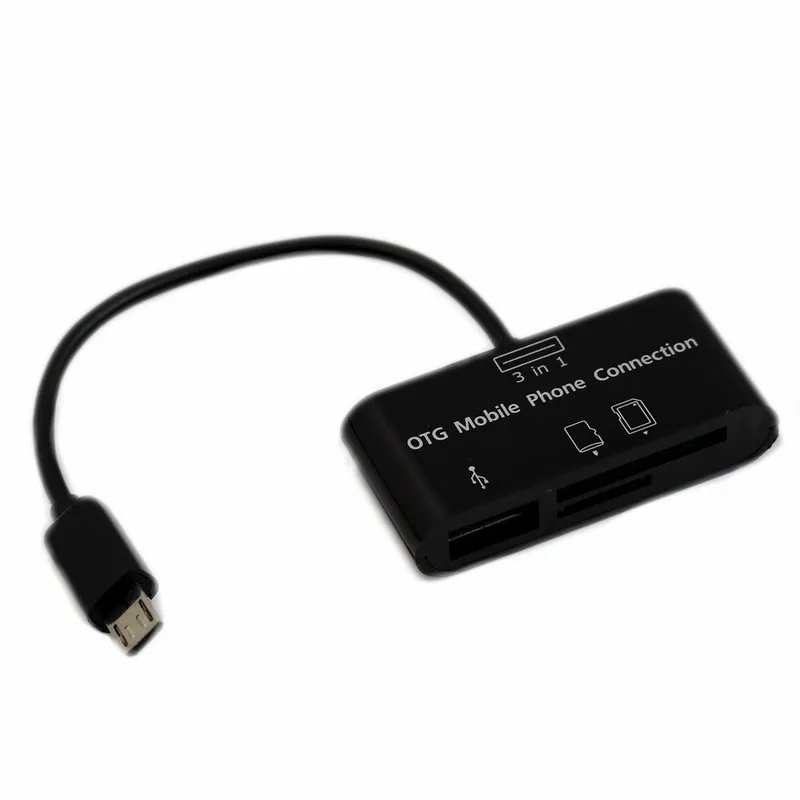 Ascromy 3 в 1 комплект USB подключения HUB SD Micro адаптер для OTG Мобильный телефон Xiaomi Redmi 4x