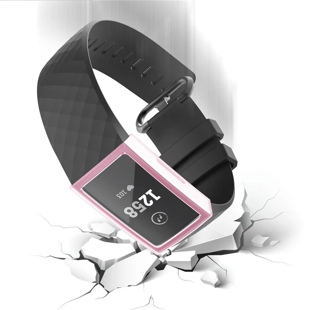 2 шт./лот силиконовый защитный чехол для Fitbit Charge 3 аксессуары смарт-часов экрана