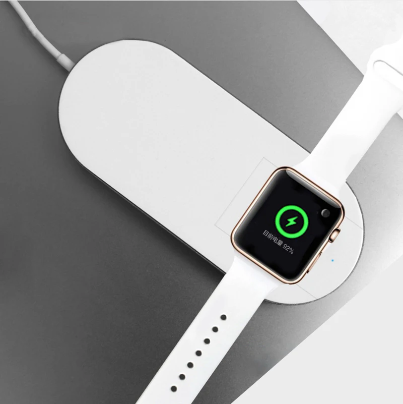 URVOI Мини AirPower для зарядки браслетов Apple Watch серии 2 3 4 и зарядки для iPhone Xs 8 Plus, подставка для поддержки зарядки 7,5 Вт Gen.2