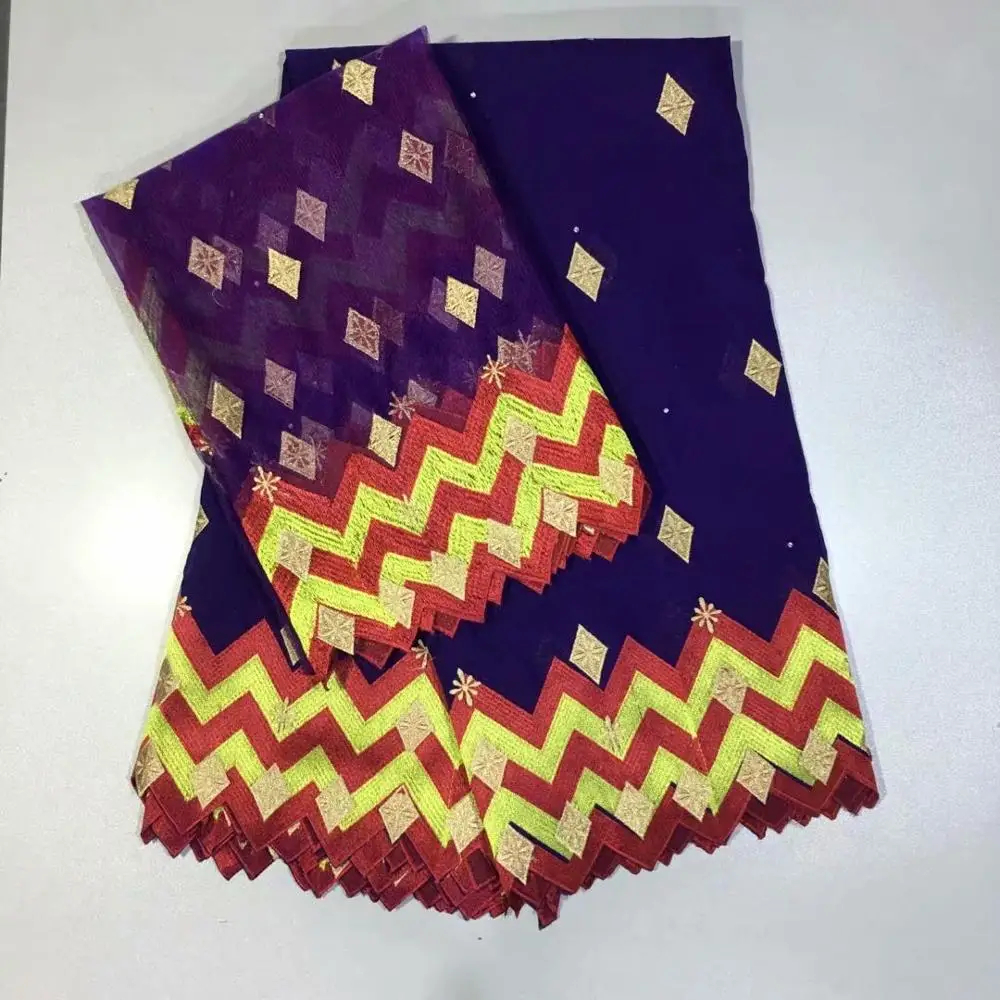 100% хлопковая ткань для свадебного платья tissu broderie africain suisse со стразами вышитый