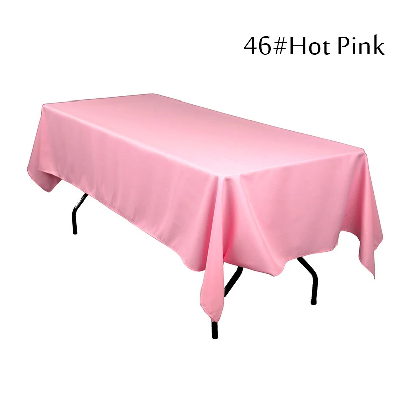 hot pink Высокое качество Ткань прямоугольные и круглые Скатерти машинная стирка скатерть Рождество вечерние банкетные покрытие стола украшения - Цвет: hot pink