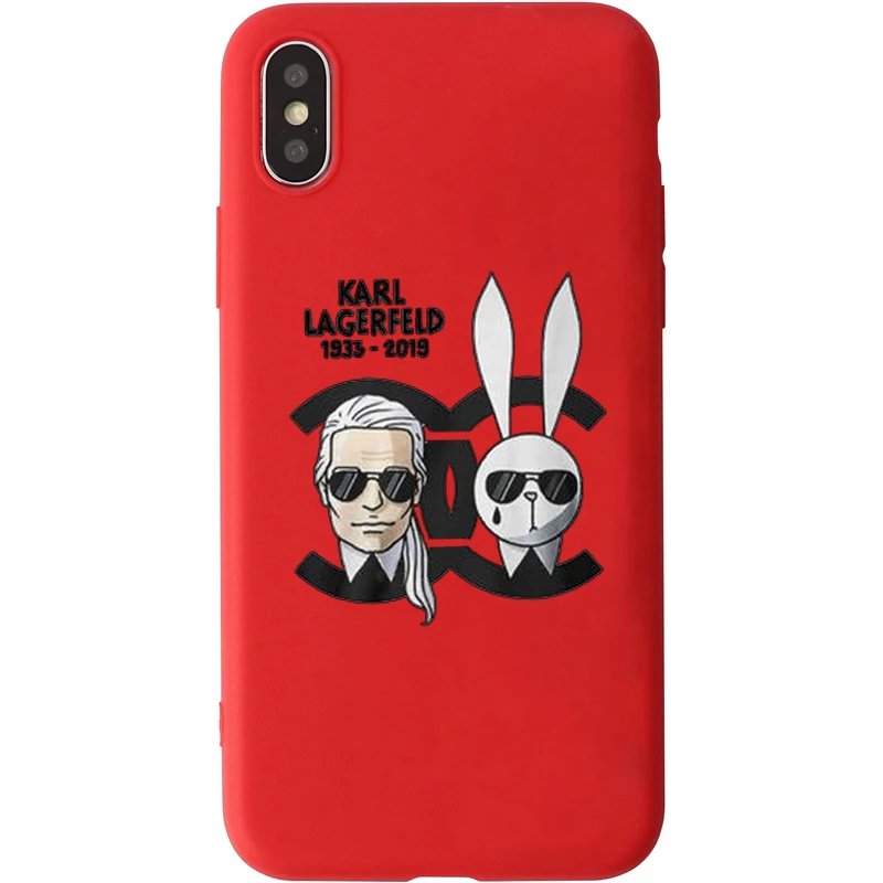 Karl Lagerfeld карамельный цвет чехол для телефона TPU iPhone 7 8 XS XR XSMAX красный желтый