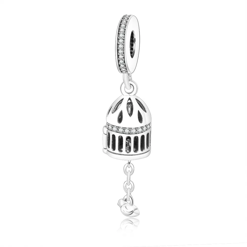 Подходит к оригинальному браслету Pandora DIY Berloque новая зимняя коллекция 925 пробы Серебряная точеная Элегантная подвеска - Цвет: A18