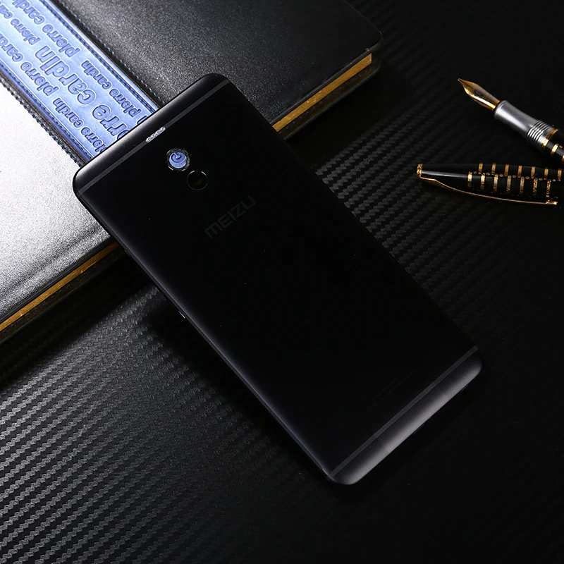 Black M6Note корпус для Meizu M6 Note металлическая задняя крышка для батареи запасные части чехол Кнопки громкости питания+ объектив камеры - Цвет: Black