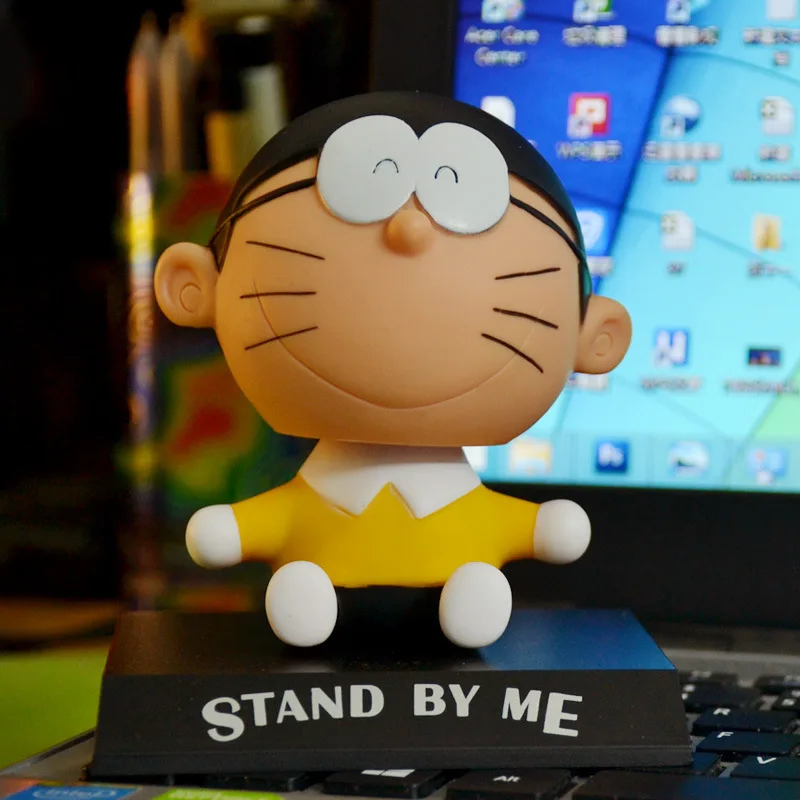 B Мультяшные пластиковые фигурки Doraemon с качающейся головой, Автомобильные украшения для интерьера, коллекция Doraemon, украшение для автомобиля - Название цвета: B