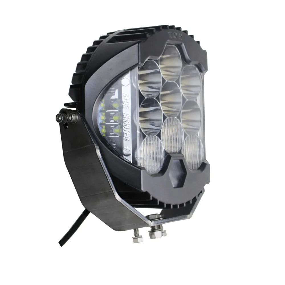 Пара 9 ''150 W Dual Side шутер вождения светодиодная рампа 4x4 12 V 24 V Круглый работы светодиодный свет Verstralers Offroad пикап фар автомобиля светодиодные фары