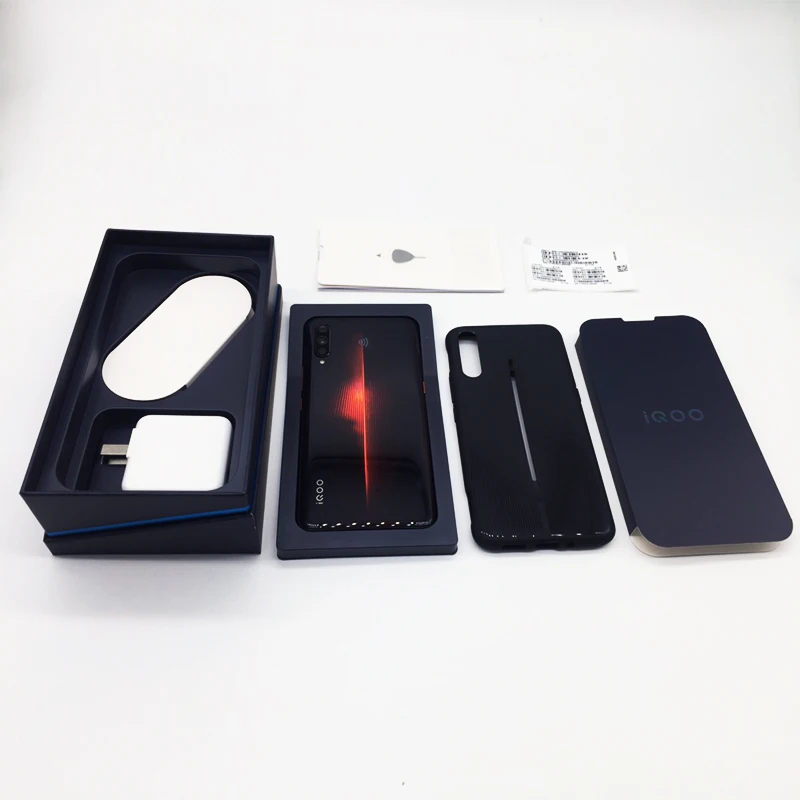 VIVO iQOO Android 9 мобильный телефон OTA обновление отпечатков пальцев ID Snapdragon 855 NFC Type-C 4000 мАч 44 Вт Быстрая зарядка 4D игровой мобильный телефон