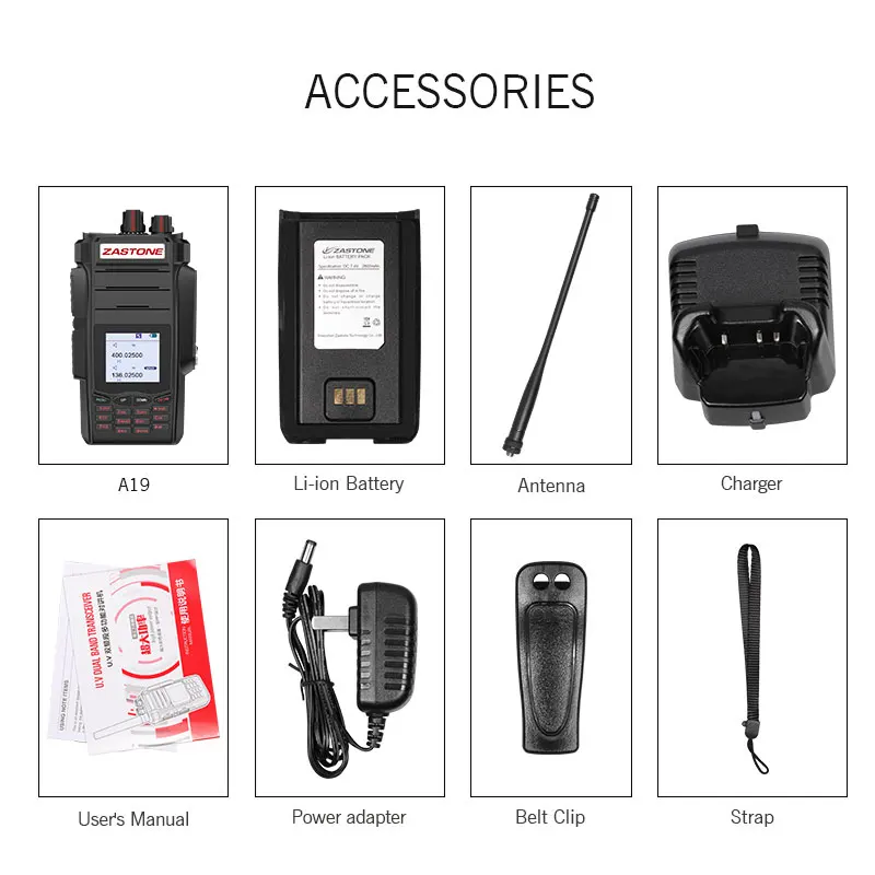 Zastone A19 10w двухсторонняя рация 136 174/400 480mhz UHF VHF Ham портативная 5 10km 2800mah|Рации| |