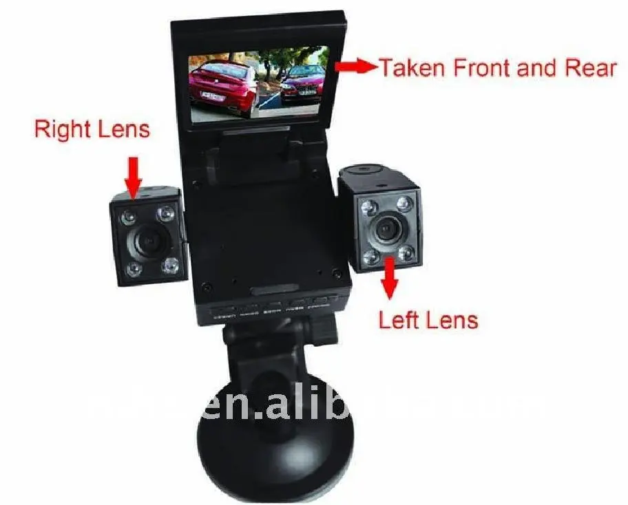 new arrival free shipping world's first dual lens car camera recorder 120 ultra high definition wide angle wholesale|camera scope|car surveillance