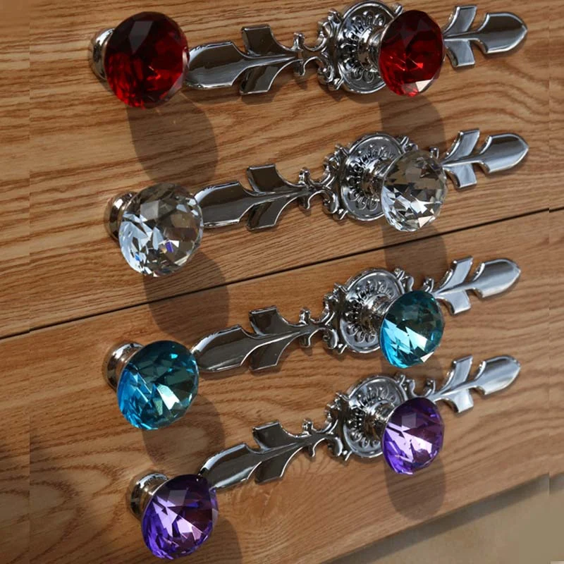 170 мм современные модные роскошные круглые ручки для шкафа комода красные