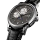 KAREBO Triple Windows Automatic Self-Hand Wind Mens Fashion Business Wristwatch Watch - Silver Case Grey Dial Other Image