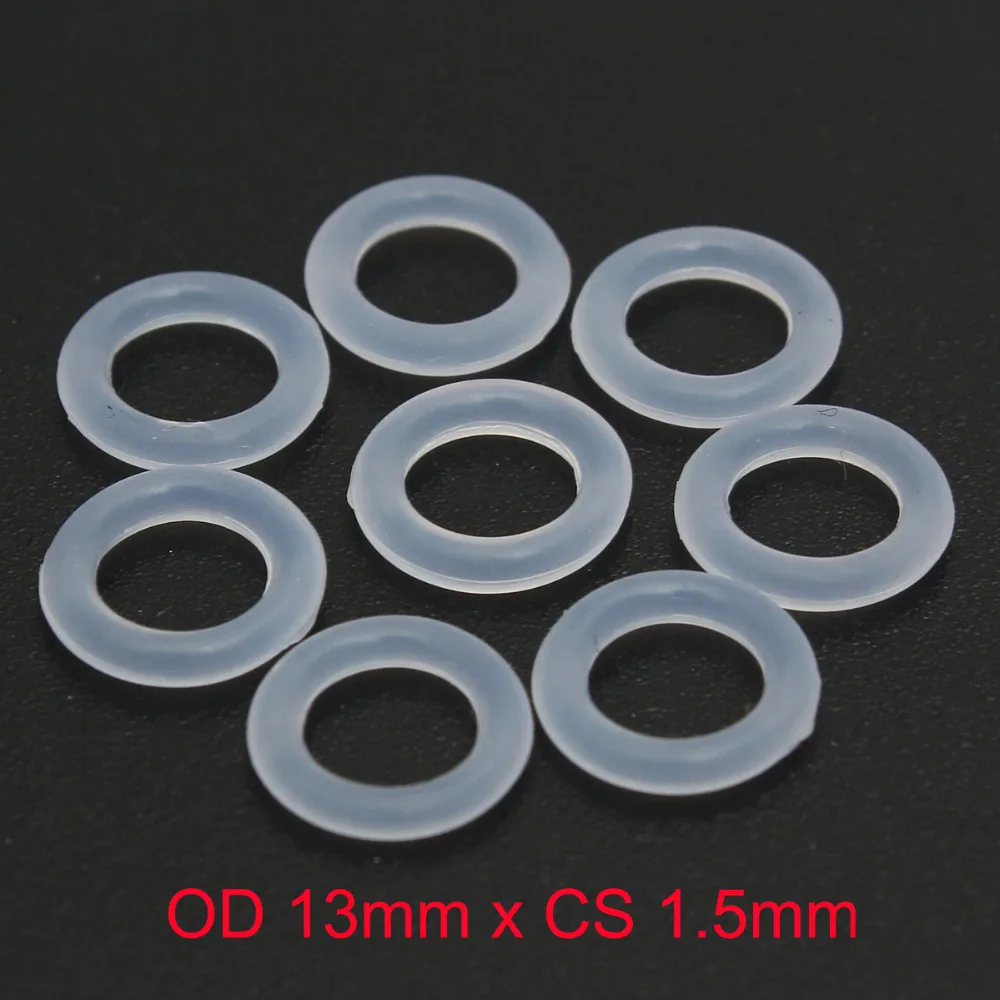 

OD 13mm x CS 1.5mm VMQ PVMQ SILICONE Rubber Washer Translucent O ring O-ring Oring Seal Gasket