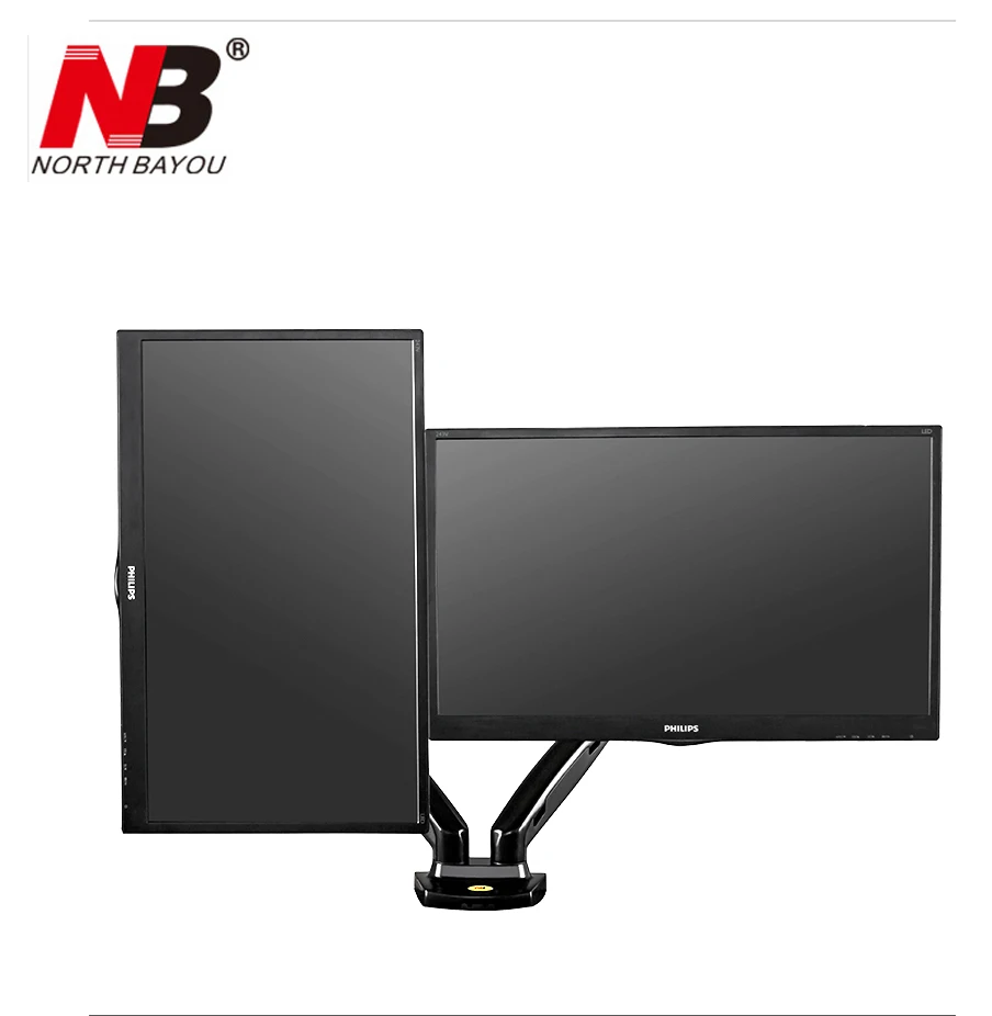 NB F160 газовая пружина 360 градусов настольный 17 &quot 27&quot двойной держатель монитора