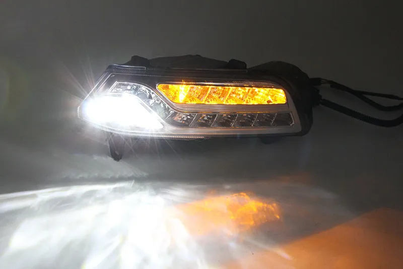 Автомобиль мигает 1 пара DRL для Volkswagen VW Polo Passat B7 дневные ходовые огни Противотуманные фары Крышка дневного света