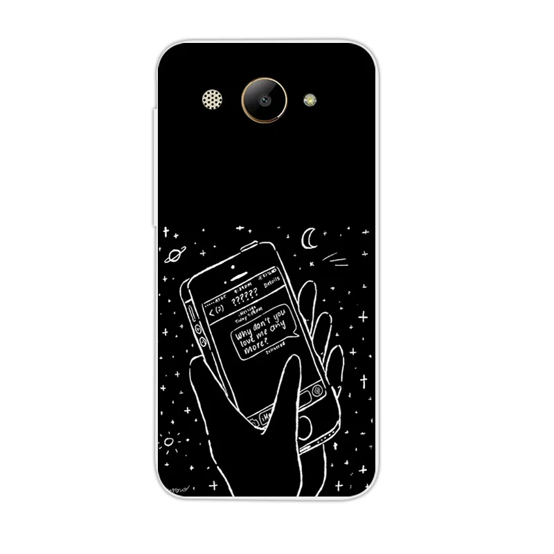Для Huawei Y3 2017 / Y5 Lite черный матовый чехол Mog дизайн 5 0 дюйма для MT6737M искусственная