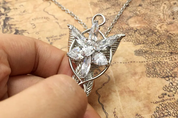 Ожерелье с подвеской "Властелин лотра" Arwen Evenstar Хоббита, модное женское ожерелье принцессы, подарок веера, высокое качество