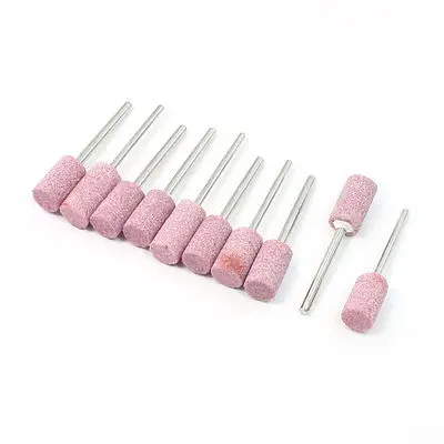 

3mm Shank 3/4/5/6/8/10/12mm Dia Pink Round Tip Mounted Points Grinding Stone 10 Pcs