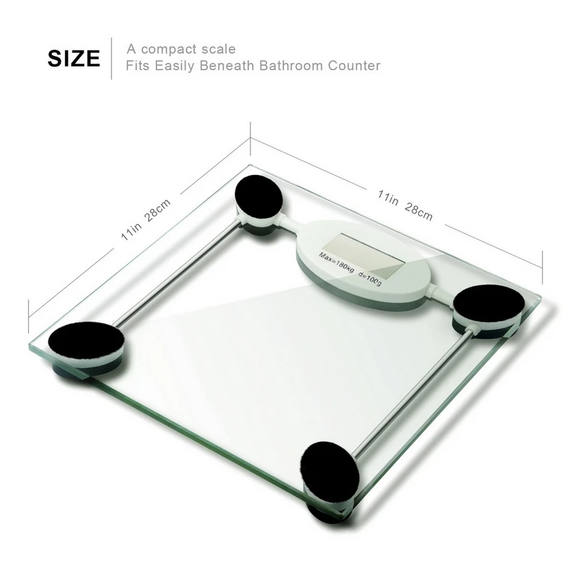 180 кг Электронные Цифровые бытовые весы для ванной комнаты кухонные из