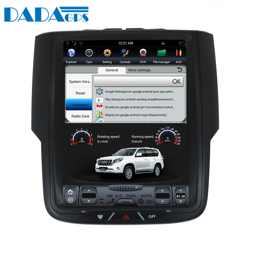 10,4 дюймов Tesla Android 7,1 Автомобильный мультимедийный радио для Dodge ram gps навигация без CD DVD плеер gps система