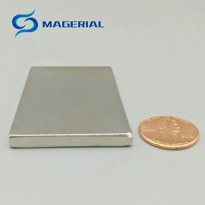 40 шт./лот NdFeB класс N52 блок около 60x40x5 мм 2 36 ''пластина сильные неодимовые