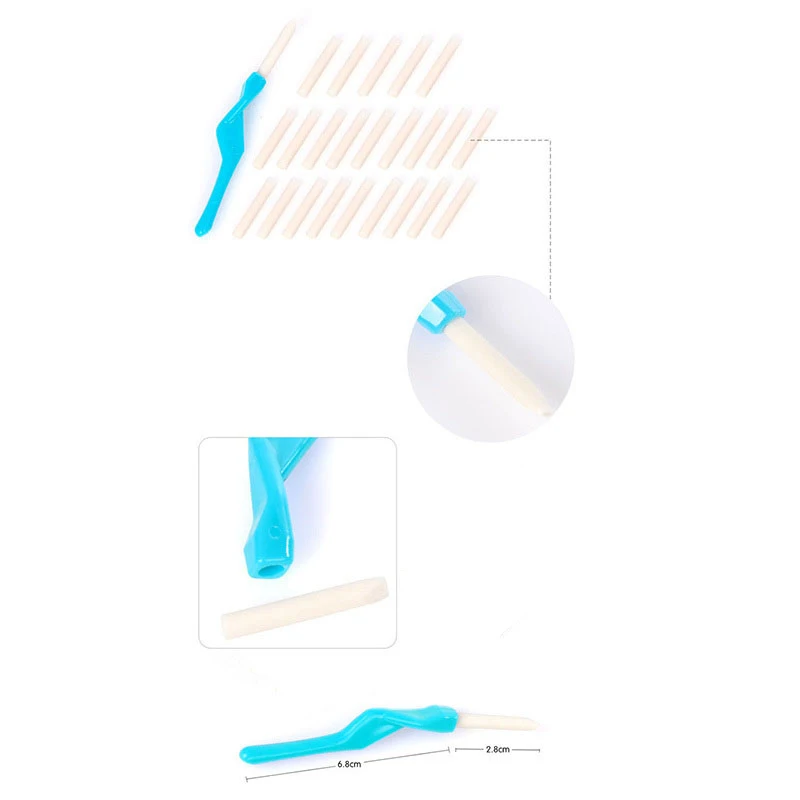 1 комплект набор для отбеливания зубов белая ручка + 24 шт. Запасной гигиены