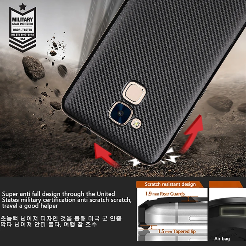 Carbon fiber silicone case Honor 5c funda coque hoesje puzdra soft tpu cover for huawei GT3 kryt tok etui carcasa kilifi |