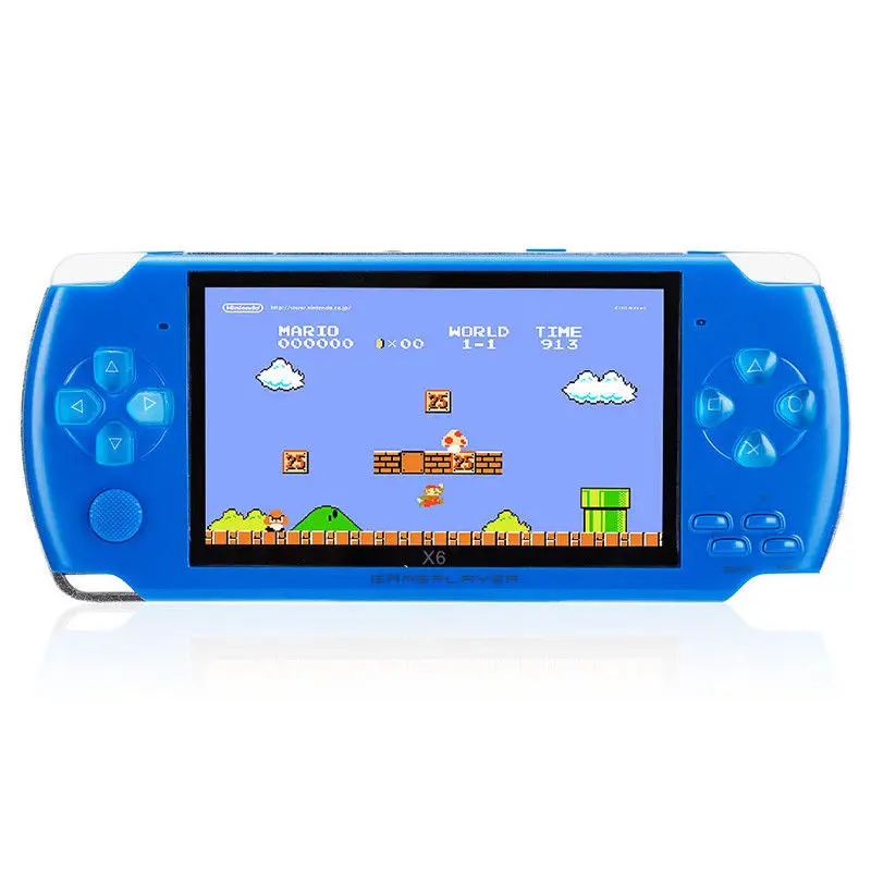 Новейший 4,3 дюймовый экран портативная игра для Psp игровая камера видео электронная книга Mp4 плеер MP5 консоль игровой плеер реальная поддержка 8 Гб - Цвет: blue