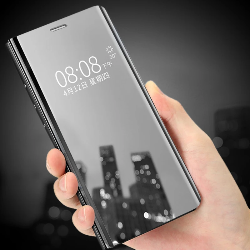 Прозрачный умный чехол mi rror View для Xiao redmi Note 5 кожаный флип-чехол Xiaomi 8 A1 5X 6X x 2 2A Plus 6