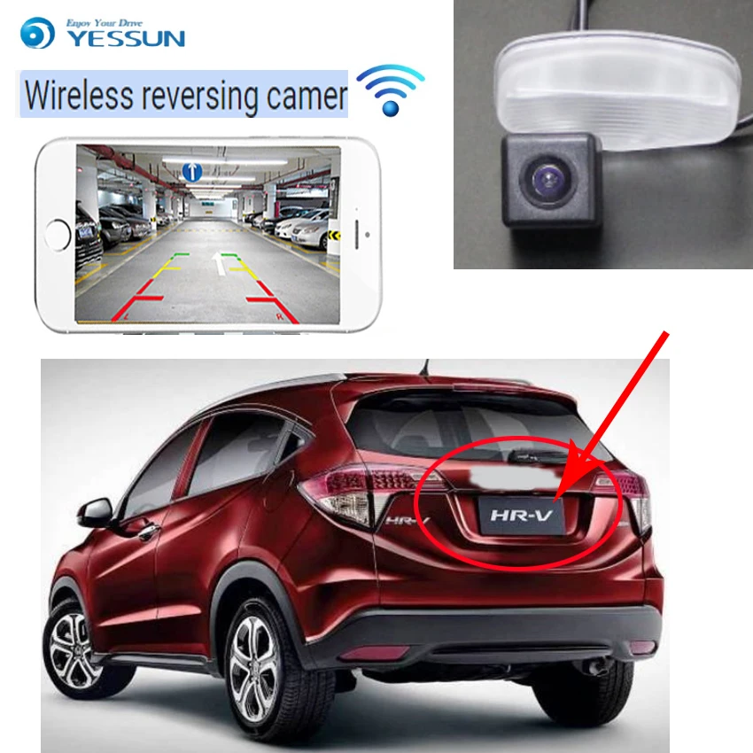 YESSUN для Honda HRV H RV XRV X Vezel 2013 ~ 2015 автомобильная беспроводная камера заднего вида с