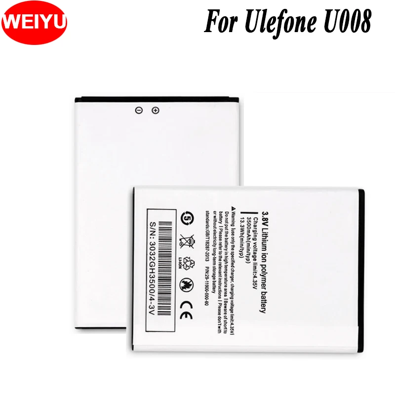 WEIYU для телефона Ulefone U008 аккумулятор 3500 мАч Высокая емкость Высокое качество