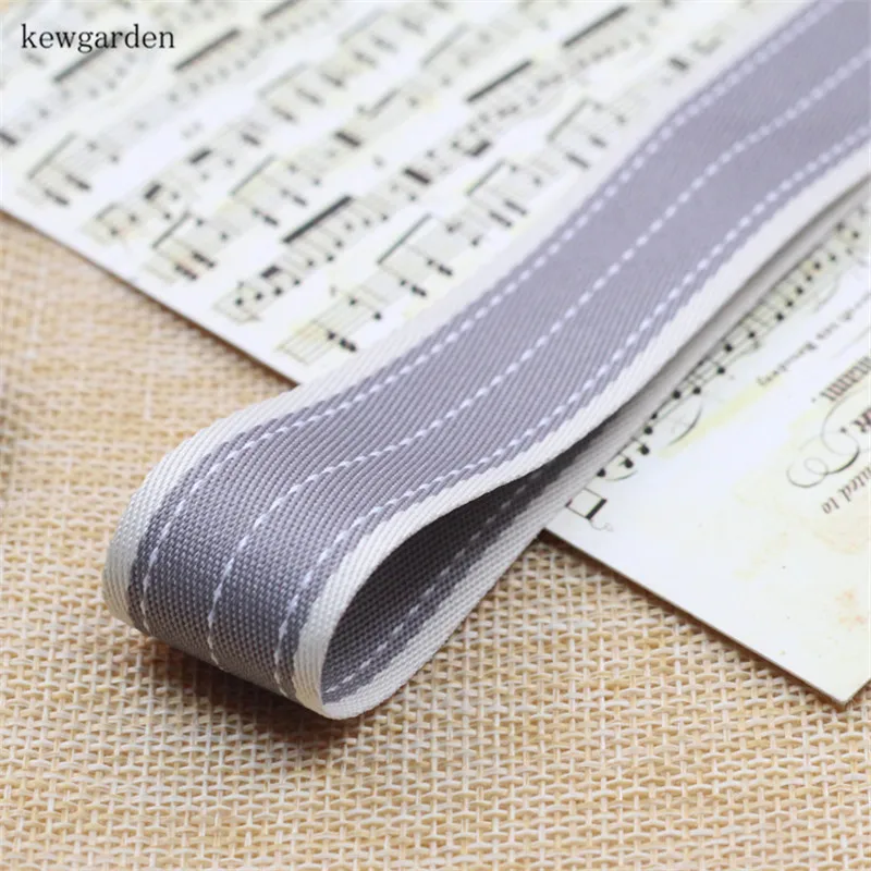 Kewgarden вручную изготовленная лента 10 мм 3/8 "22 1/8" 35 полосатые джинсовые ленты DIY