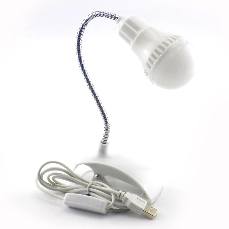 3 цвета светодиодный USB Ночной светильник лампа для книг гибкий чтения держатель