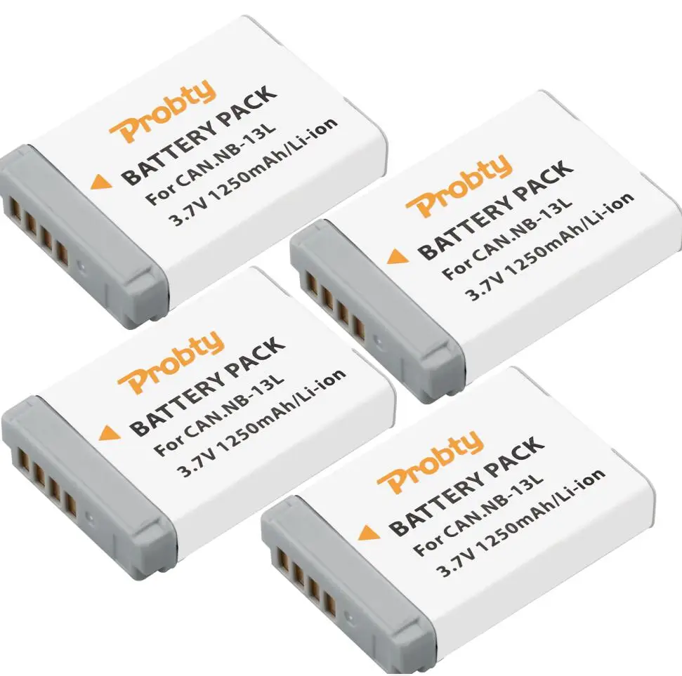 4 battery Аккумулятор NB13L+ зарядное устройство для Canon PowerShot G7X G9X SX730 G5X G9 X Mark II SX620 HS SX720 HS SX740 HS - Цвет: 4 battery