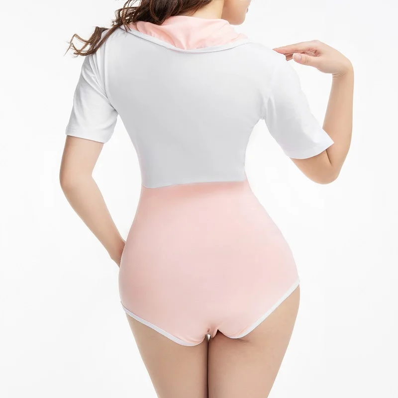 Женский ABDL хлопок Onesie пижамы промежность взрослый ребенок Onesie Комбинезон Ddlg девочка взрослый розовый ползунок комбинезон