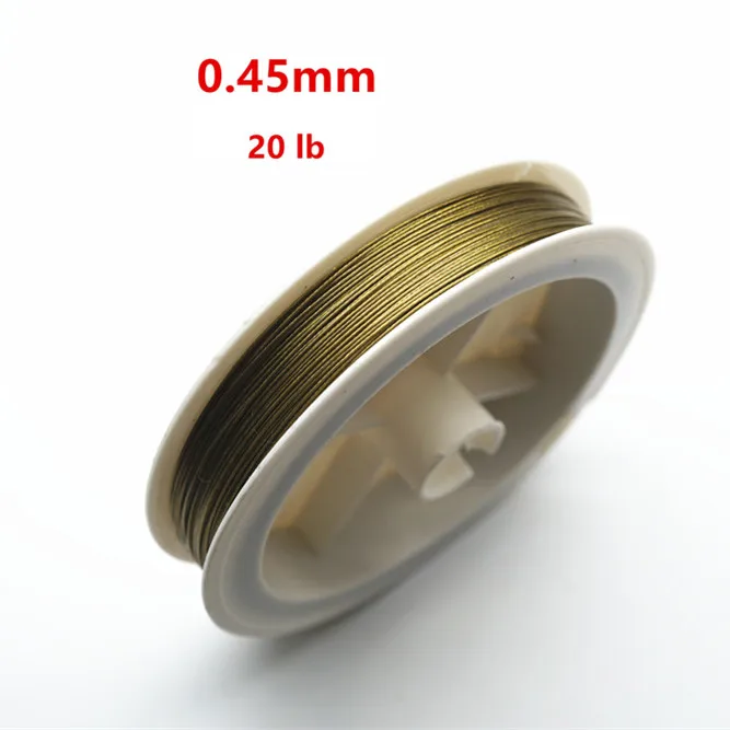 0.45mm gold wire 50 м/ролл цвета: золотистый, серебристый тон Бисер провод 0,3/0,35/0,45/0,5/0,6 мм с покрытием Проволока из нержавеющей стали тигровый хвост "для изготовление, поиск ювелирных изделий - Цвет: 0.45mm gold wire