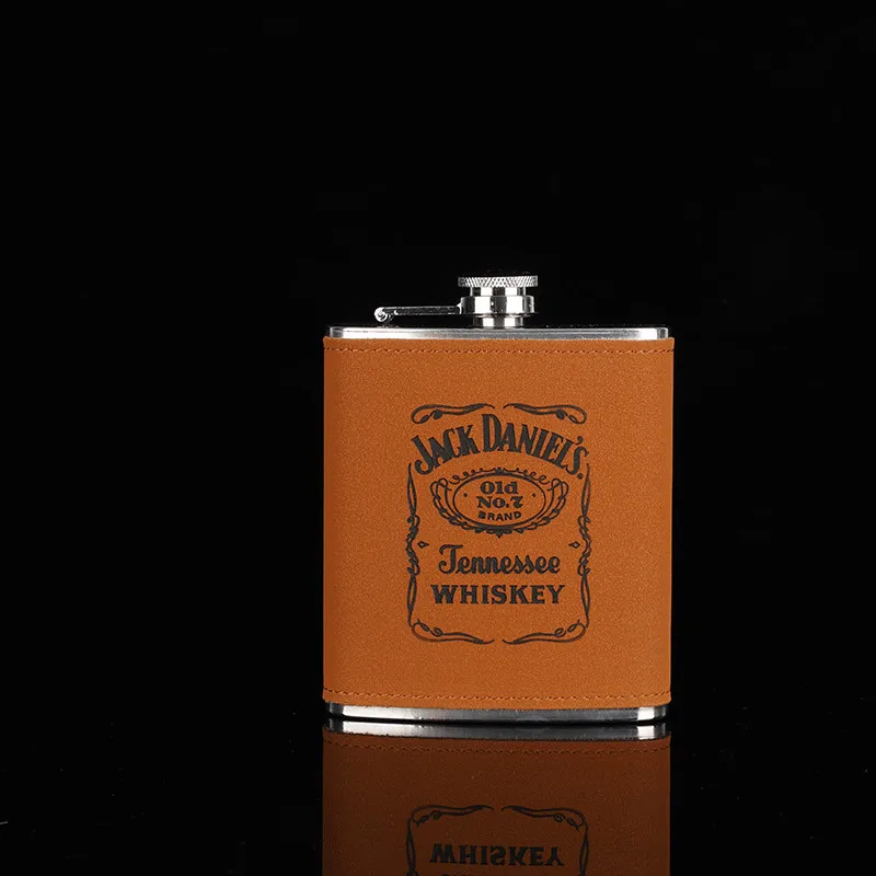 Bpa бесплатно 7/8 унций виски водка flagon 304 нержавеющая сталь алкогольный ликер Джек