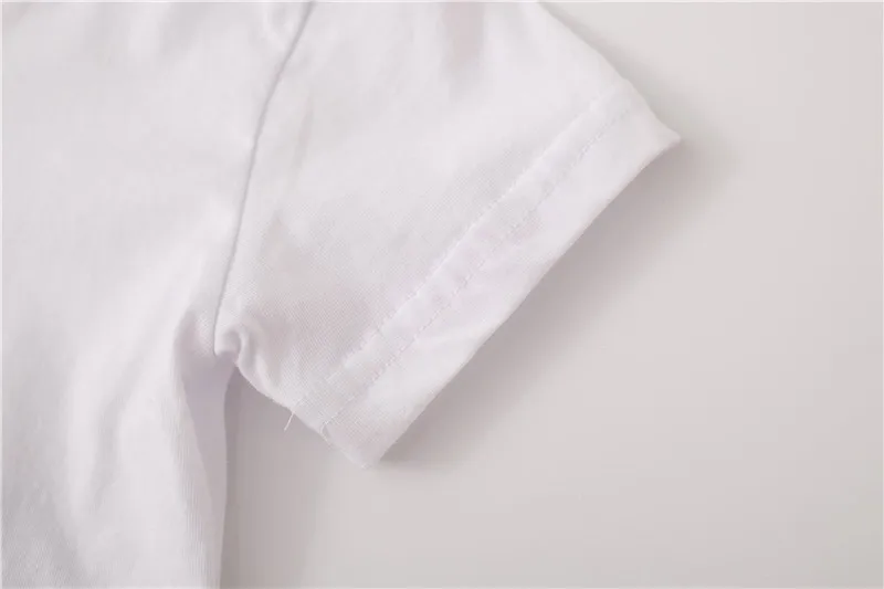 Little Maven/Новая летняя детская одежда с короткими рукавами и круглым вырезом, белые повседневные трикотажные хлопковые футболки для девочек с принтом «миссис Гусь» и «кошки»