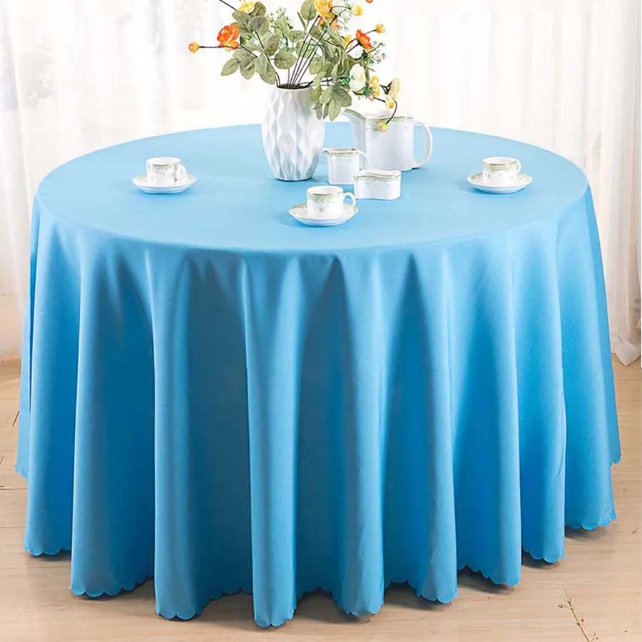 Meijuner однотонная круглая скатерть из 100% полиэстера для свадебного декора отеля