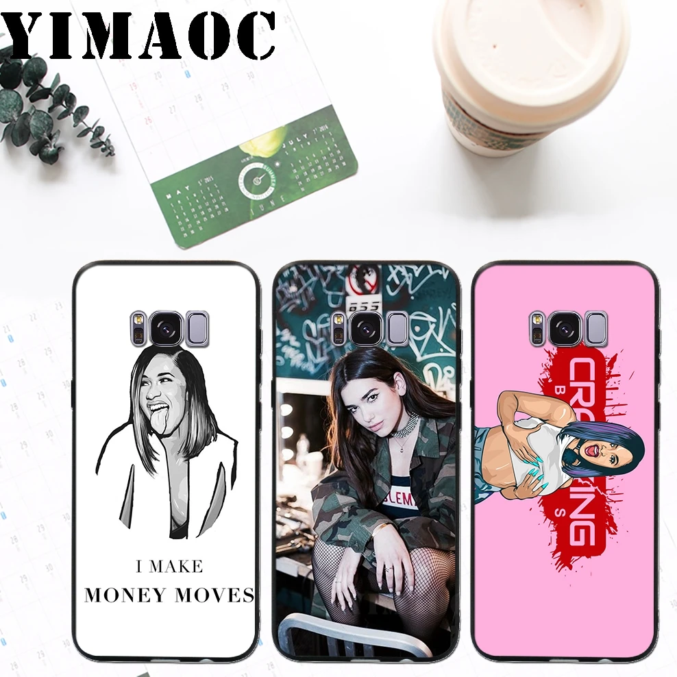 YIMAOC Dua Lipa Cardi B Sexy Soft Silicone Case for Samsung Galaxy A3 A5 A6 Plus 2017 2016 S6 S7 Edge S8 S9 &amp Note 8 9 |