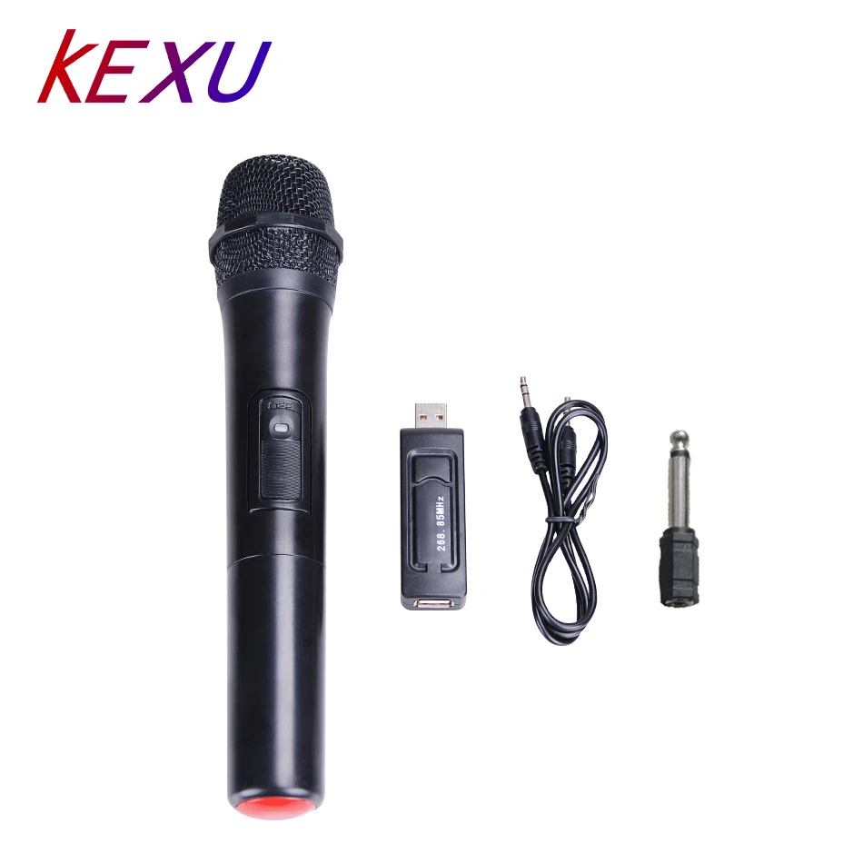 Портативная ручная Беспроводная микрофонная система микрофон для караоке с