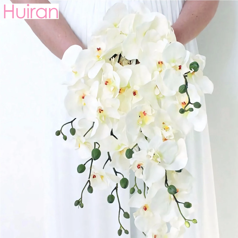 HUIRAN Butterfly Орхидея искусственные цветы Свадебный декор для вечеринки орхидеи