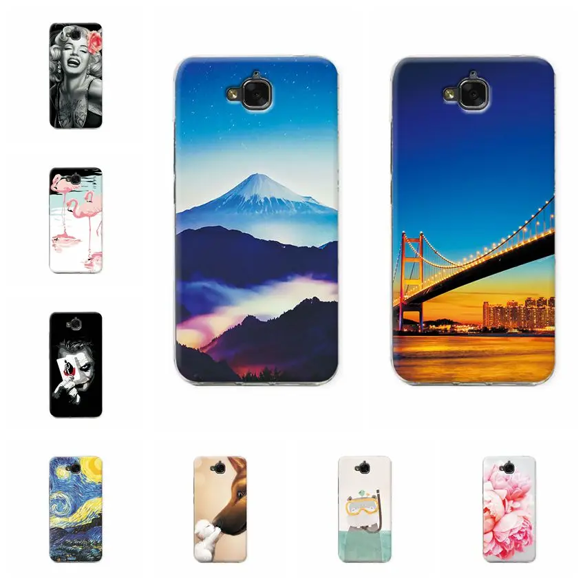 YOUVEI Colorful Scenery Soft TPU Phone Case Cover For Huawei honor 4c pro Popular Animal Coque honor4c 5.0'' |