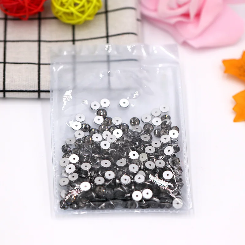 Grey CJSIR 4 мм DIY круглое зеркало пришить на Стразы центр отверстие Weddding аксессуары для одежды разноцветные - Цвет: Grey