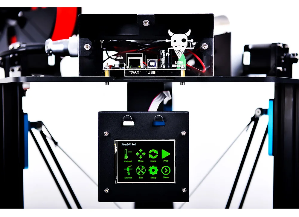 Электронный 3D принтер TEVO Little Monster Delta с большой печатью высокоскоростная