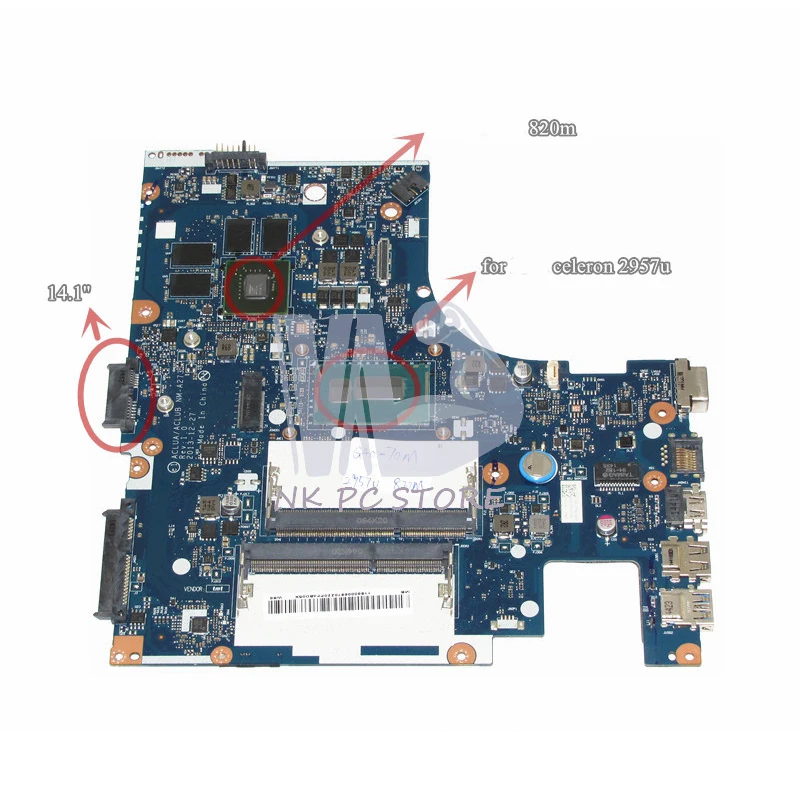 Nm-a273 Тетрадь PC основной платы для Lenovo g40 g40-70 материнской Системы Совета 14.1 ''820 м дискретные Графика DDR3
