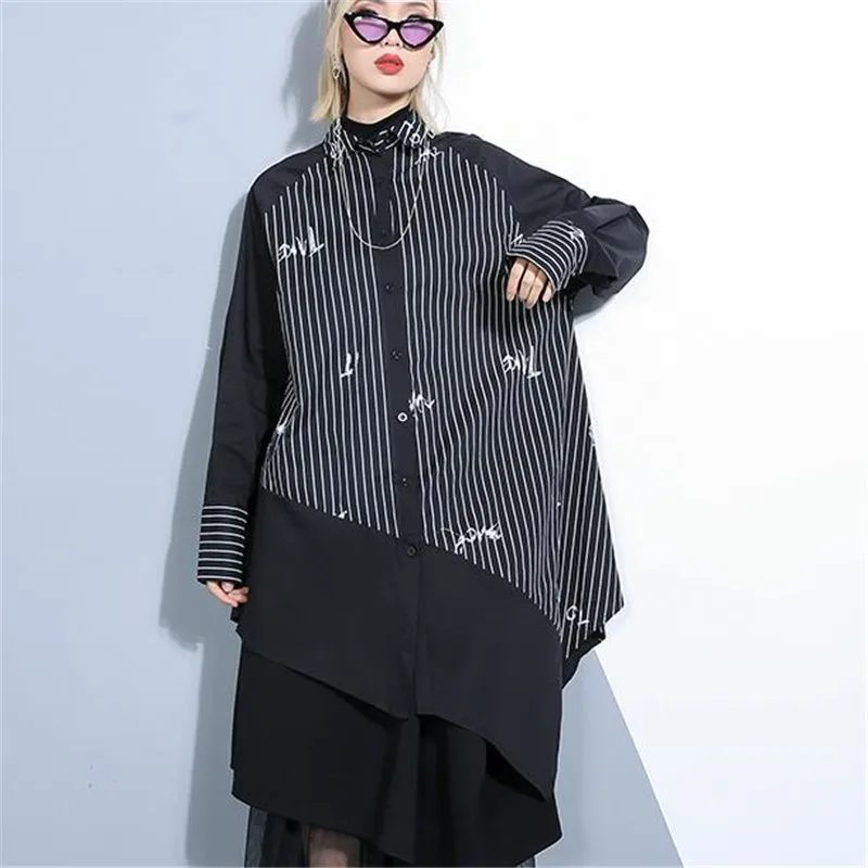 Весна-Осень 2019 женское платье плюс размер рукав летучая мышь ассиметричная